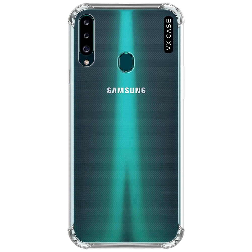 Capa para Galaxy A20S de Silicone Rígida Transparente