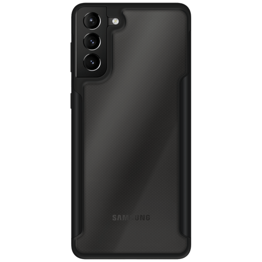 iPhone com capa VX Case Shield Cover, proteção reforçada na cor preta.