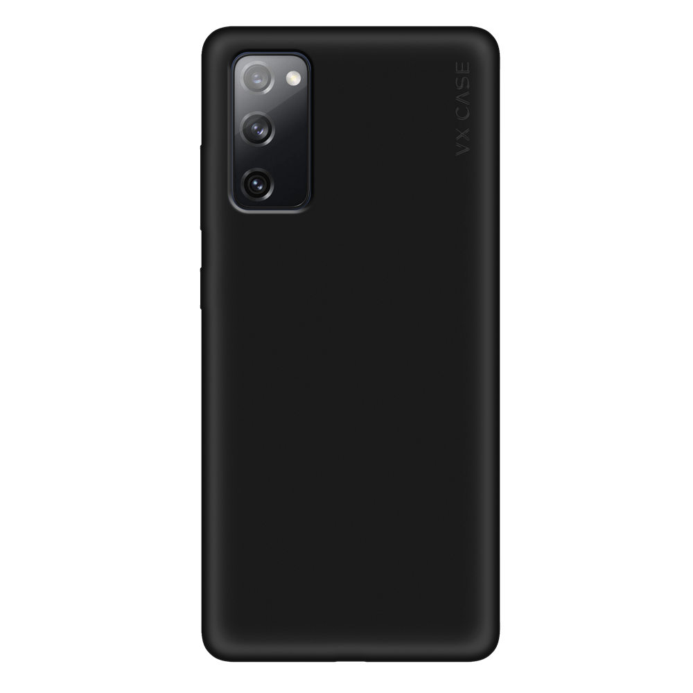 iPhone com capa VX Case smooth, acabamento preto fosco e toque suave.