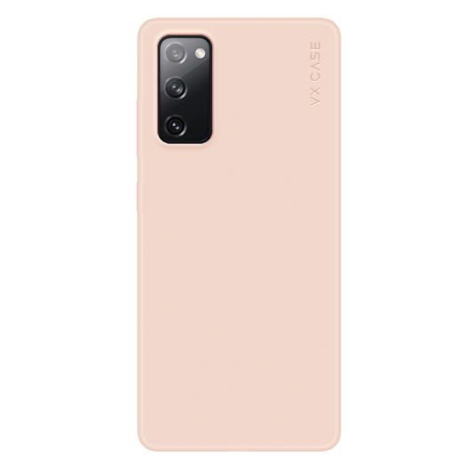 iPhone com capa VX Case smooth, acabamento cor iogurte e toque suave.