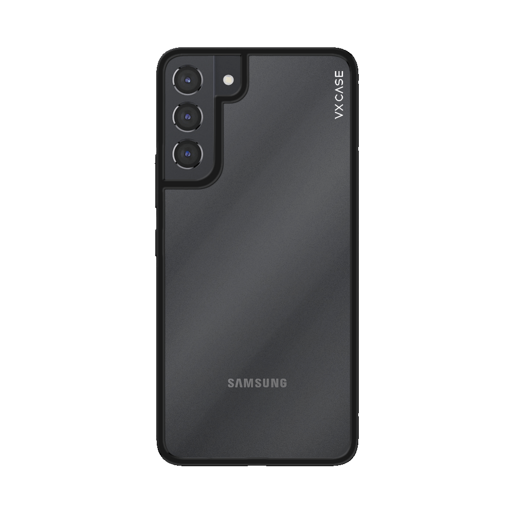 Capa Galaxy S22 Plus Preta - Silicone Rígido com Bordas Metálicas