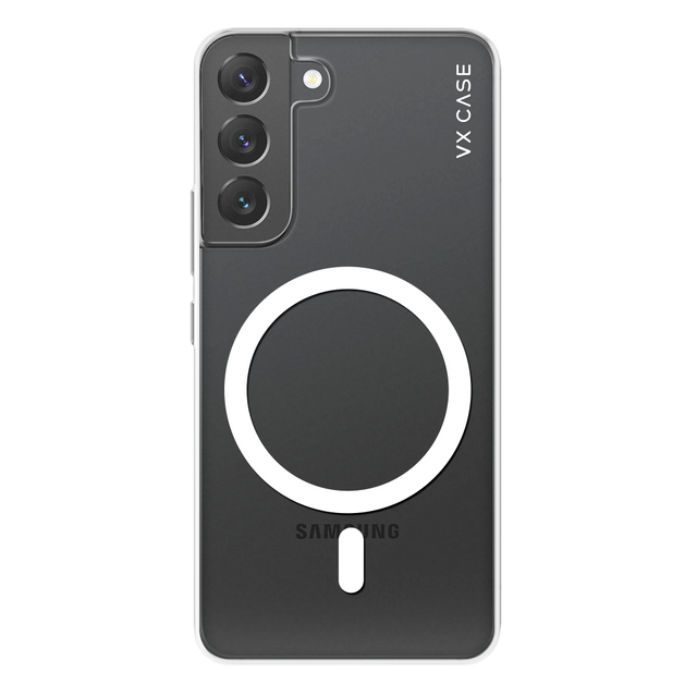 Capa MagSafe para Galaxy S22 Transparente - Silicone Rígida