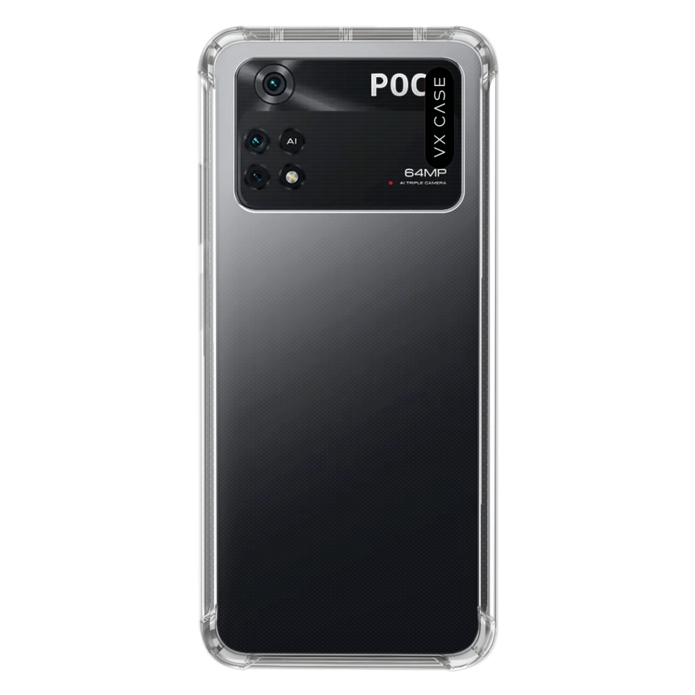 Capa VX Case para Poco M4 Pro 4G - Silicone TPU Transparente