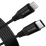 Cabo para iPhone/iPad USB Tipo-C Turbo Lightning MFI Dragon 1,20m VX Case Preto