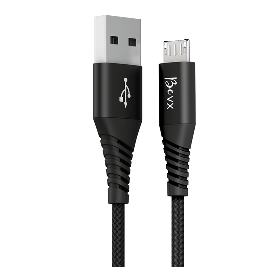 Cabo VX Case USB para Micro USB, cor preta para carregamento e dados.