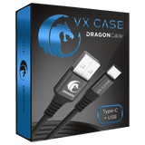 Cabo USB Tipo A / Tipo C VX Case Dragon Preto - VX Case