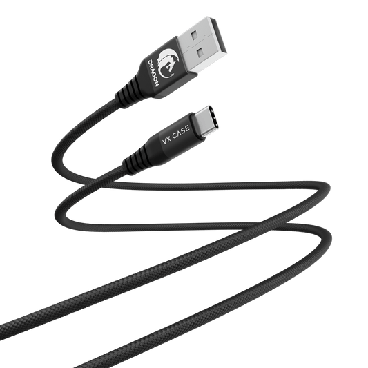 Cabo USB Type-C Dragon 3 Metros VX Case Preto - VX Case