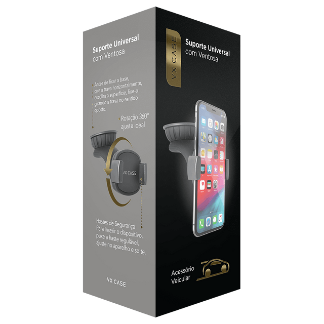 Suporte Veicular de Ventosa para Celular VX Case - VX Case