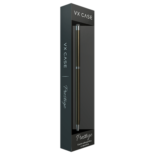 Caneta Esferográfica Prestige VX Case com Ponta Touch Screen - Champagne - VX Case