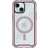 Capa Magsafe para iPhone 15 Transparente com Borda Rosa - Shield Cover II