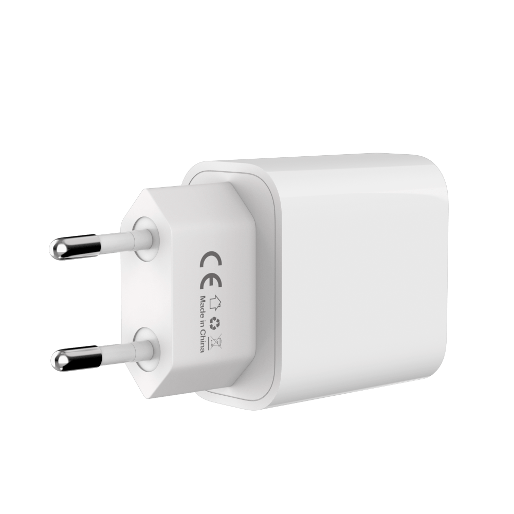 Carregador de parede com 1 porta USB + 1 Type-C - BeVX - Branco - VX Case