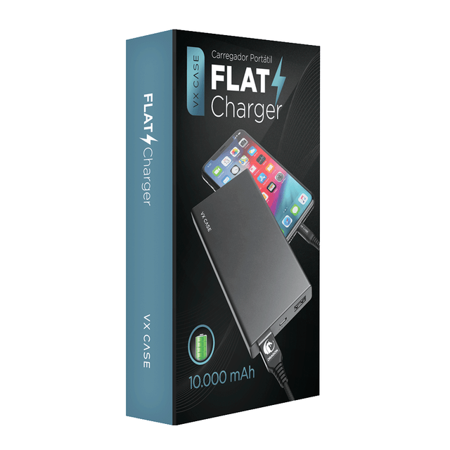Bateria Externa VX Case Flat Charger 10.000mAh - VX Case