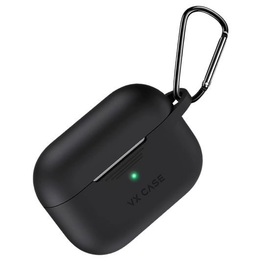 Case VX Case para fones sem fio com mosquetão, proteção portátil com indicador LED visível.