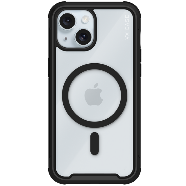 Capa Magsafe para iPhone 15 Transparente com Borda Preta - Shield Cover II
