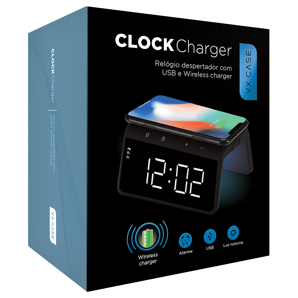 Carregador Wireless Clock Charger VX Case - VX Case