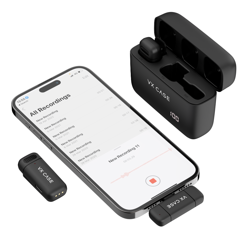 Microfone de Lapela Wireless Sublime VX Case Type C - Com adaptador Ty
