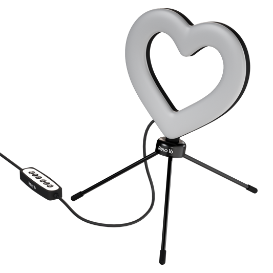 Mini Heart Light Revo 16 com Suporte - Preto - VX Case