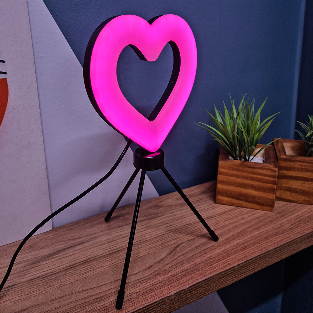 Mini Led Heart Mini Heart Light Revo com Suporte - Preto – VX Case