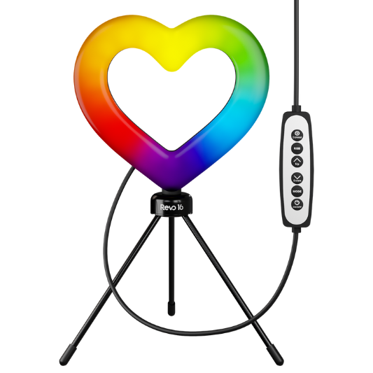 Mini Led Heart Mini Heart Light Revo com Suporte - Preto – VX Case