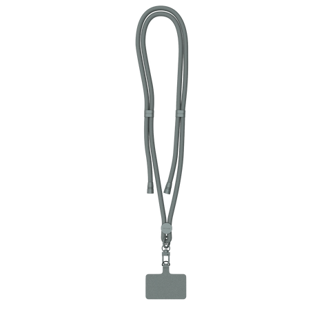 Cordão de Pescoço para Celular com Alça Ajustável - Cinza
