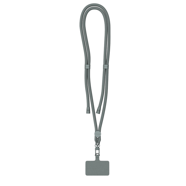 Cordão de Pescoço para Celular com Alça Ajustável - Cinza