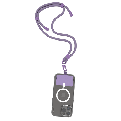 Cordão de Pescoço para Celular com Alça Ajustável - Lilás